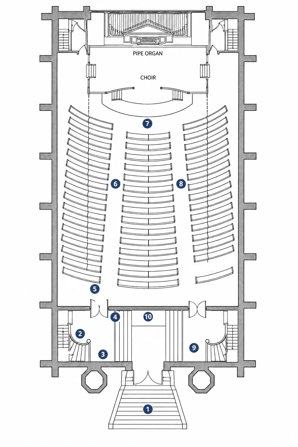Sanctuary floorplan